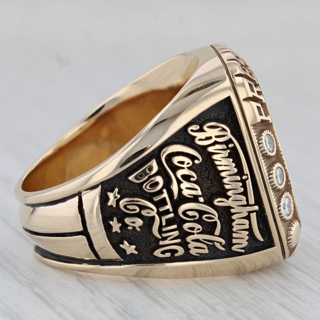 Gray Coca Cola President's Club Ring 0.35ctw Diamond 10k Yellow Gold Size 13