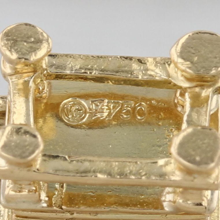 Vintage Log Cabin Charm 18k Yellow Gold 3D Figurine