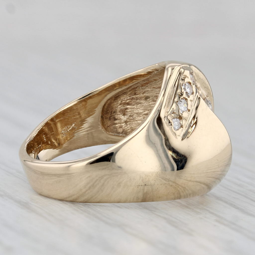 Gray 0.34ctw Diamond Bypass Ring 14k Yellow Gold Size 4.25