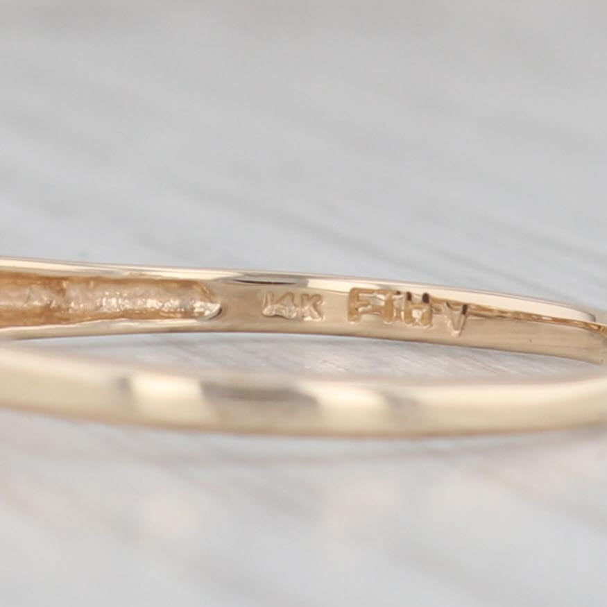 Gray 0.24ctw Diamond Tiered Pyramid Ring 14k Yellow Gold Size 11.25 Stackable