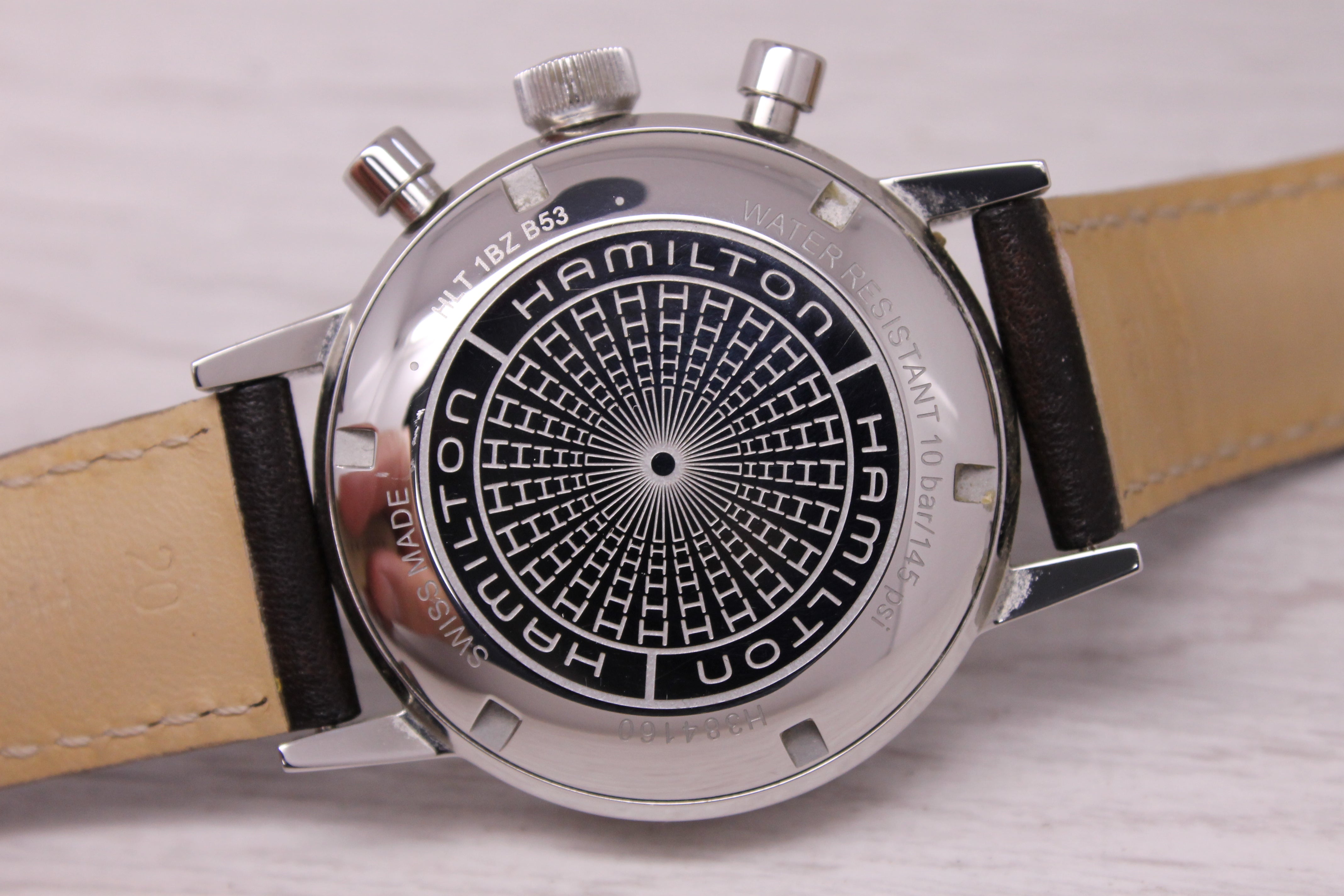 Hamilton Intra-Matic Mens 40mm Steel Automatic Chronograph Watch w Box H38416560