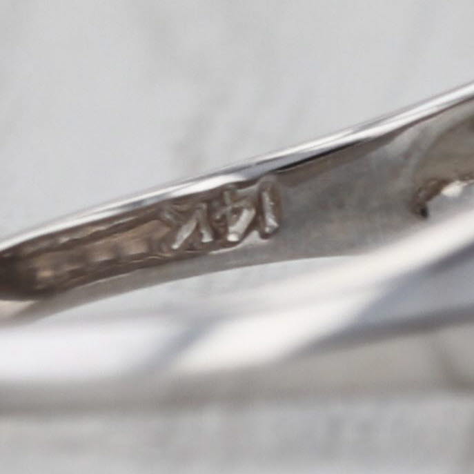 Vintage 0.31ctw Diamond 3-Row Ring 14k White Gold Size 8