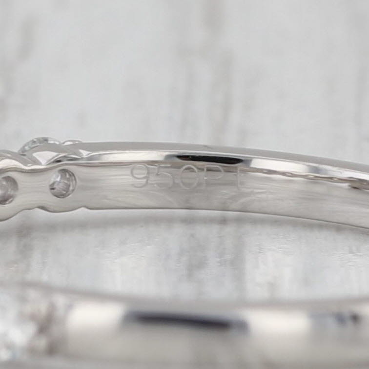 0.39ctw Diamond Wedding Anniversary Band 950 Platinum Size 7.25 Stackable COA