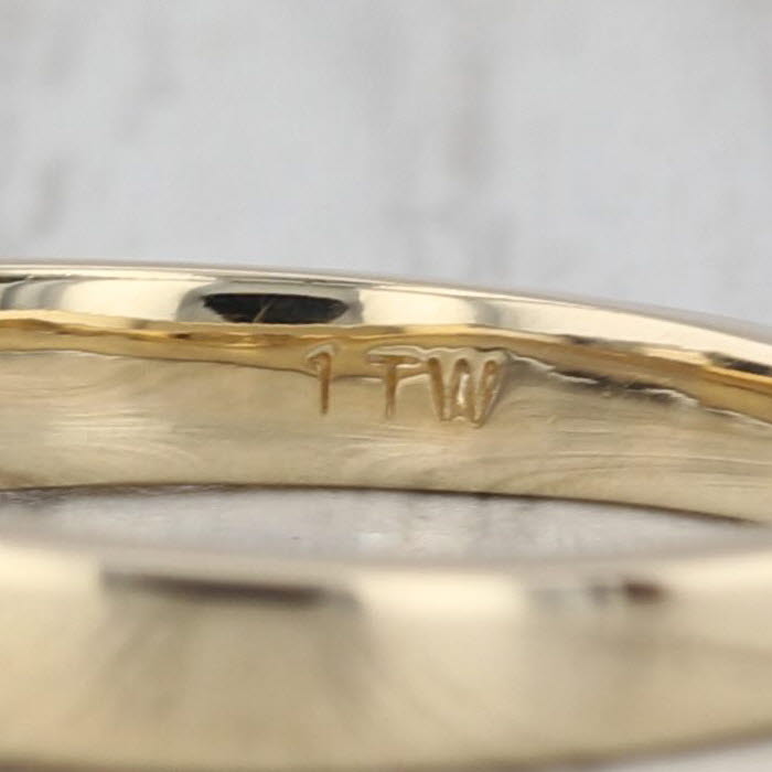 0.99ctw 3-Stone Round Diamond Engagement Ring 14k Yellow Gold Size 7-7.25