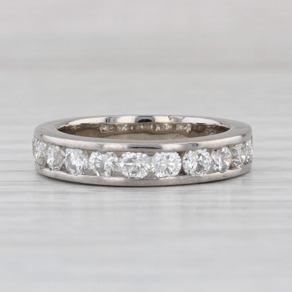 1ctw Diamond Wedding Band 14k White Gold Size 4.75-5 Stackable Anniversary Ring