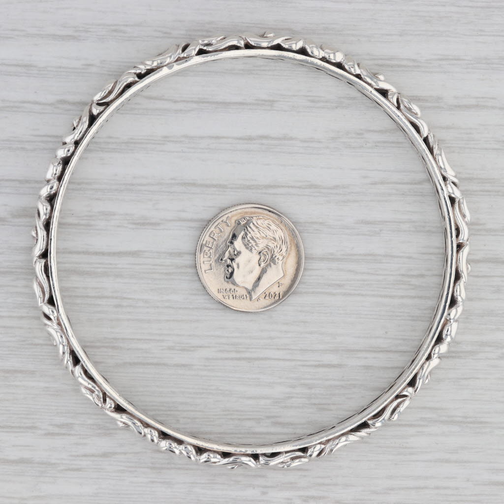 Gray Charles Krypell I Love You Forever Sapphire Bangle Bracelet Sterling Silver