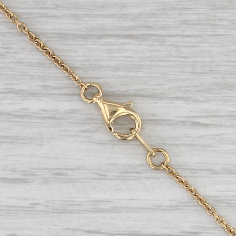 0.18ctw Diamond Circles Necklace 18k Yellow Gold 17.25" Cable Chain