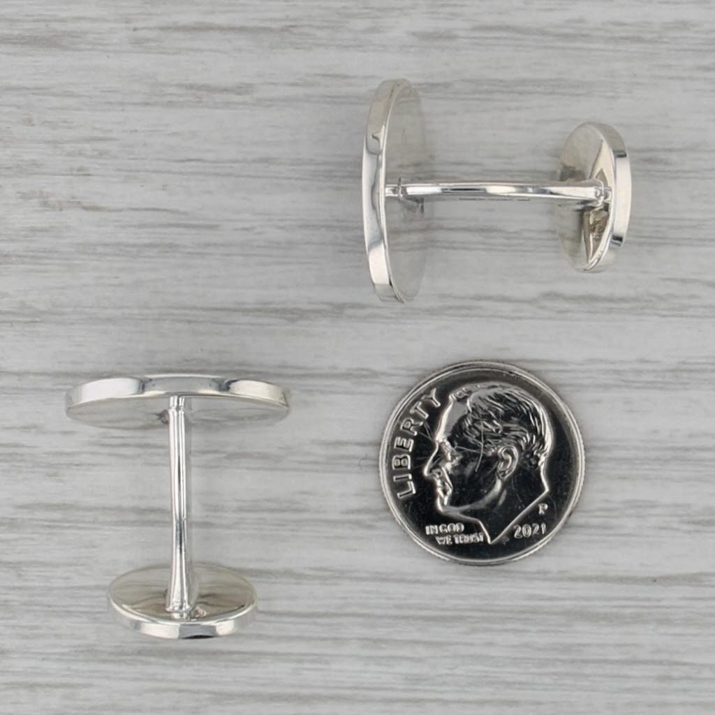 Ornate Butterfly Cufflinks Sterling Silver Vibrant Enamel British