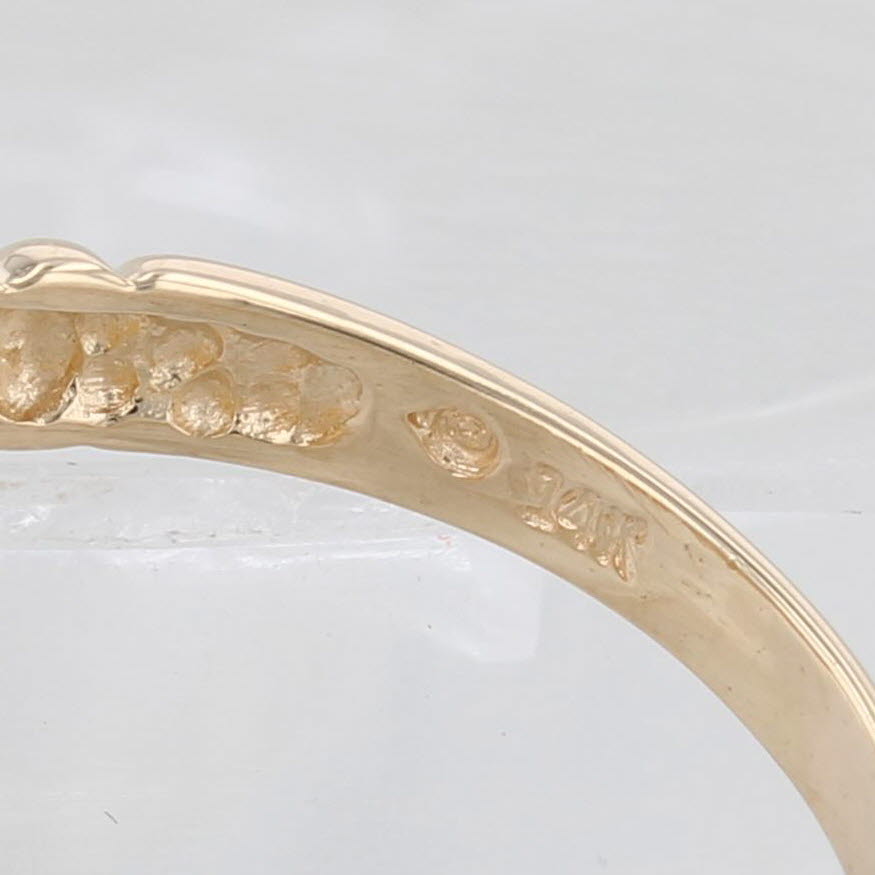 Light Gray 0.20ctw Diamond Cluster Ring 14k Yellow Gold Size 8.25 Bypass
