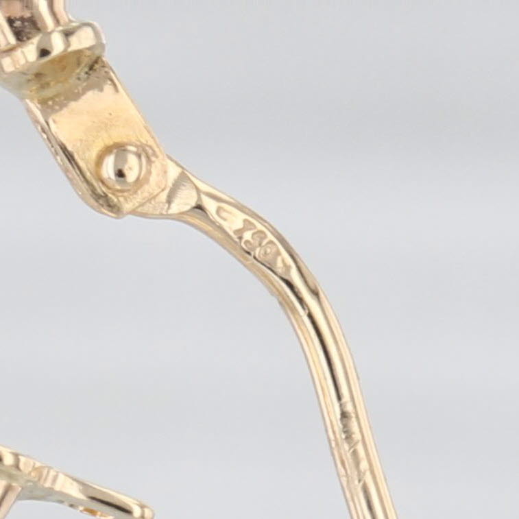 Round Hoop Earrings 18k Yellow Gold 19 x 3mm Snap Top Hoops