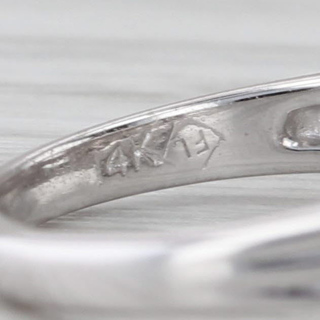 0.75ctw Diamond Cluster Ring 14k White Gold Size 4 Anniversary