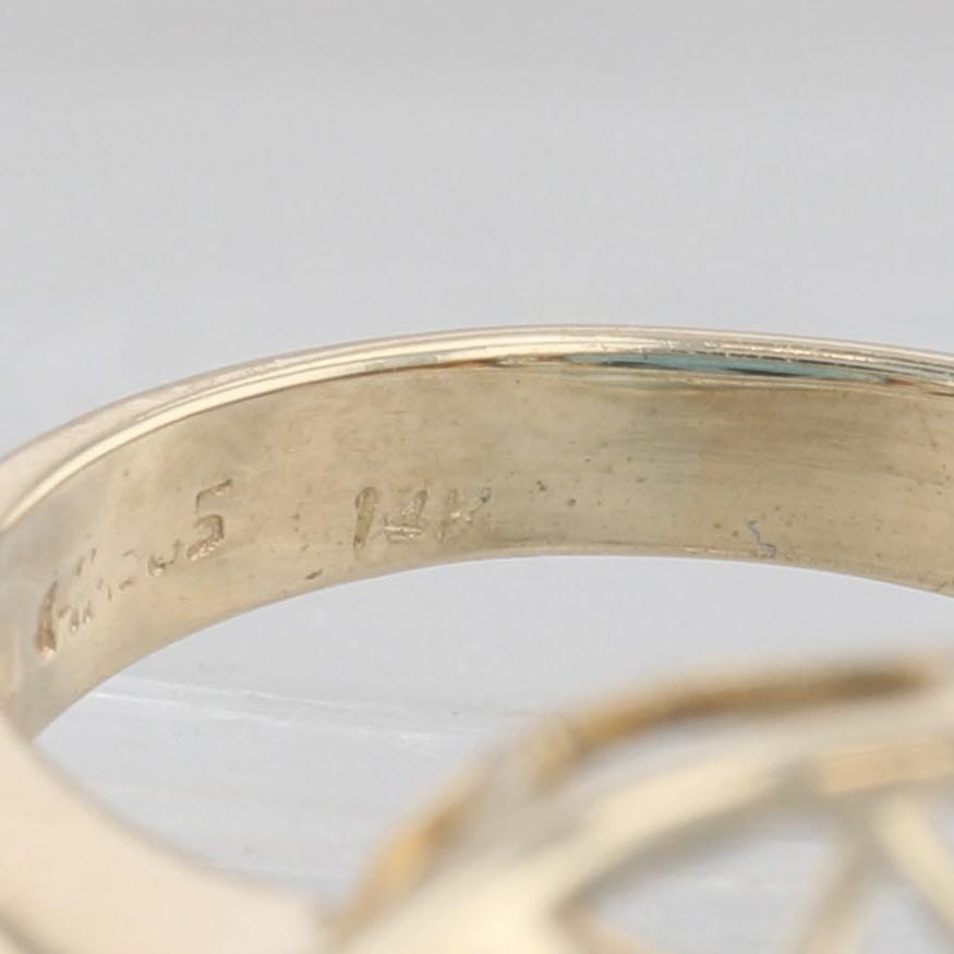 Gray 6ct Oval Blue Solitaire Topaz 14k Yellow Gold Size 4.5