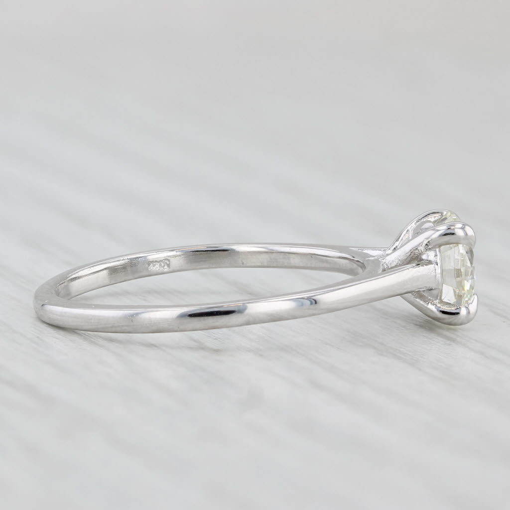1ct Round Diamond Solitaire Engagement Ring 14k White Gold Size 7.25 GIA