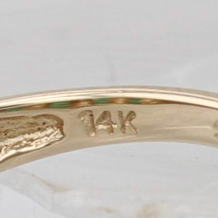 0.75ctw Emerald Diamond Ring 14k Yellow Gold Size 7.25 Stackable
