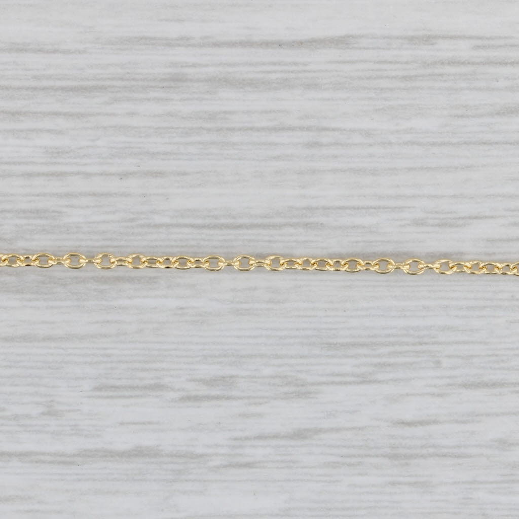 Gray New Adjustable Cable Chain Necklace 14k Yellow Gold 16"-18" 1.5mm