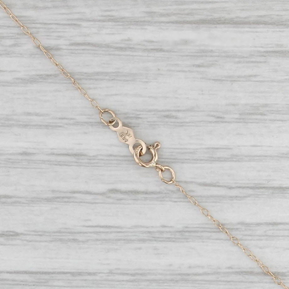 Puffy Heart Pendant Necklace 14k Yellow Gold 18" Cable Chain