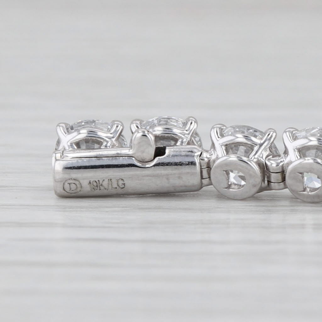 15ctw VS2 Lab Grown Diamond Tennis Bracelet 18k White Gold 7" 5mm