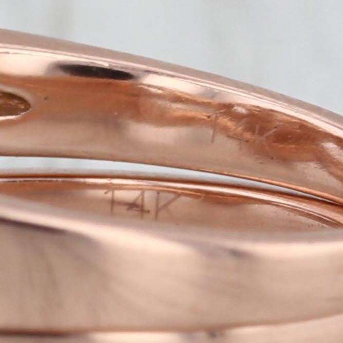 1.58ctw Oval Halo Engagement Ring Wedding Band Bridal Set 14k Rose Gold Size 7