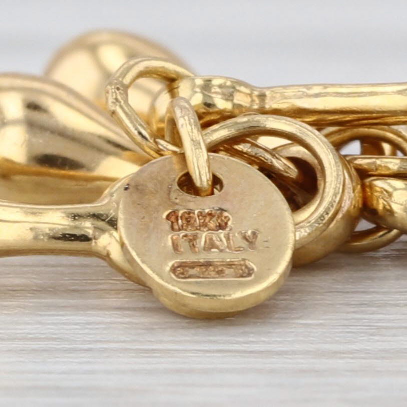 Roberto Coin Gemstone Briolette Fringe Pendant 18k Gold Peridot Citrine Amethyst