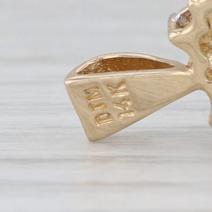 0.80ctw Emerald Diamond Halo Pendant 14k Yellow Gold