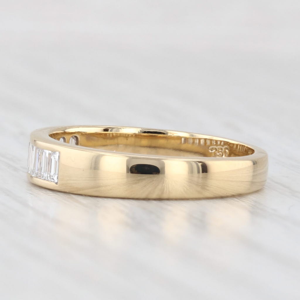 Light Gray 0.50ctw Diamond Wedding Band 18k Yellow Gold Size 6.25 Ring