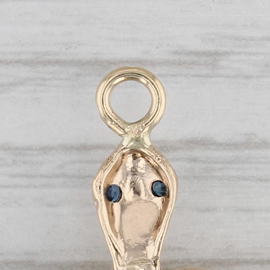 Gray 0.48ctw Gemstone Turtle Pendant 14k Yellow Gold Emerald Sapphire Ruby Charm