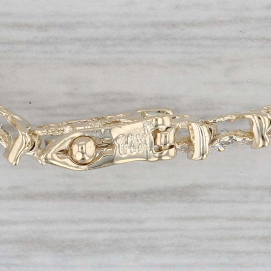 Gray 0.75ctw Diamond Tennis Bracelet 14k Yellow Gold 7.25"