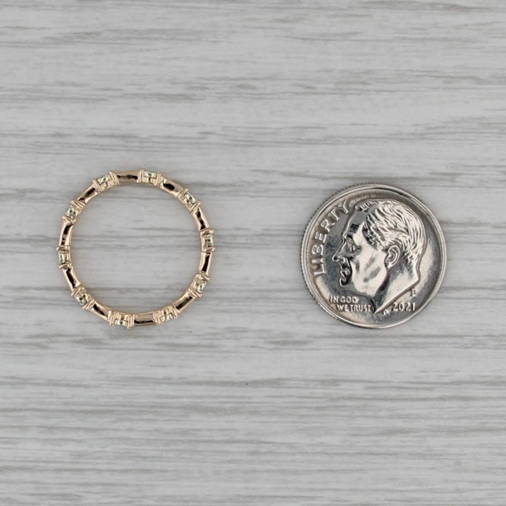 0.16ctw Diamond Eternity Band 14k Yellow Gold Stackable Ring Wedding Anniversary