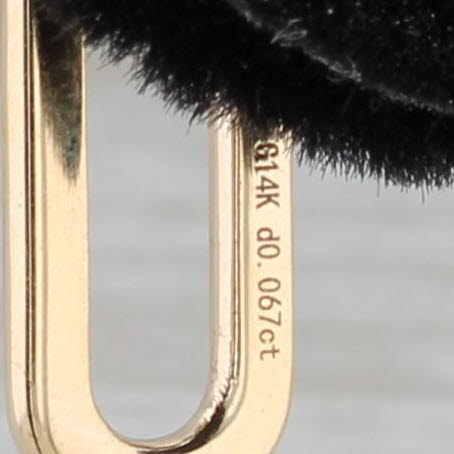Gray New 0.13ctw Diamond Drop Earrings 14k Yellow Gold