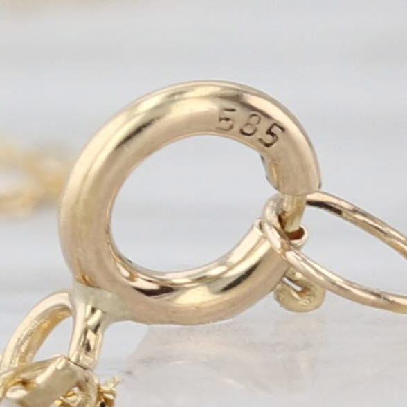 Lab Created Black Opal Teardrop Pendant Necklace 14k Gold 14" 16" Cable Chain