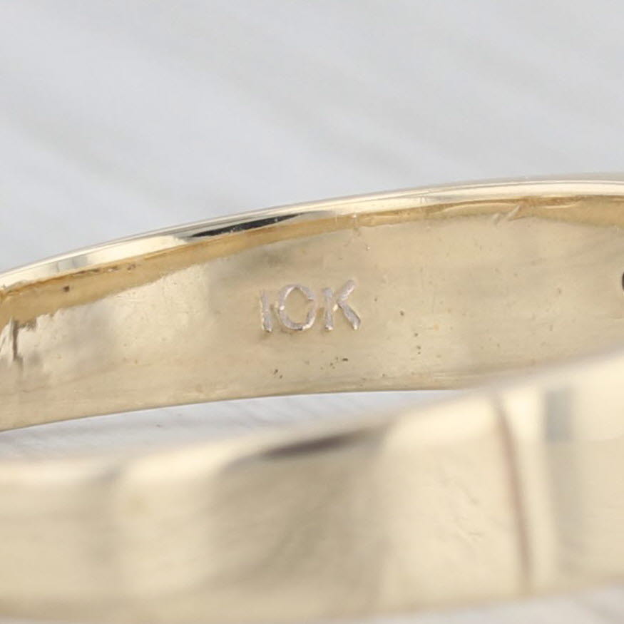 Gray 0.25ctw Diamond Cluster Flower Engagement Ring 10k Yellow Gold Size 7.75