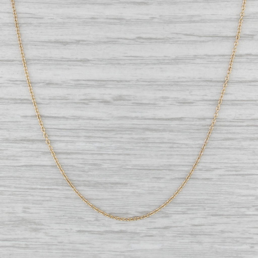 Cable Chain Necklace 14k Yellow Gold 16.25" 1.2mm