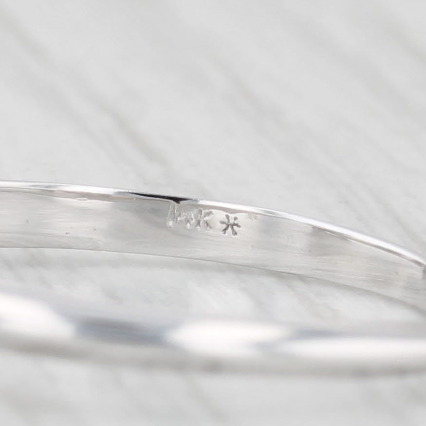 Light Gray 0.50ct Round Diamond Solitaire Engagement Ring 14k White Gold Size 8.5