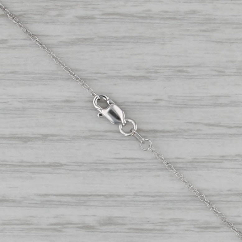 Fine Rope Chain Necklace 14k White Gold 18.5" 1.1mm