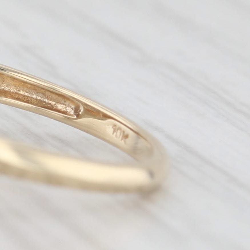 Light Gray 0.20ctw Diamond Cluster Engagement Ring 10k Yellow Gold Size 7