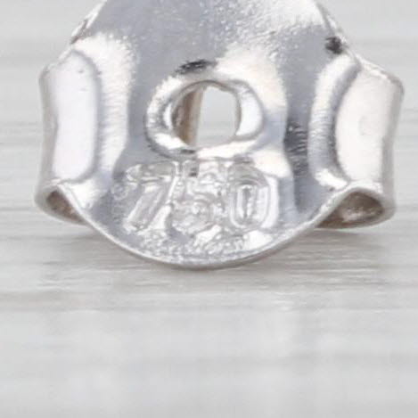 Cubic Zirconias Stud Earrings 18k White Gold Studs