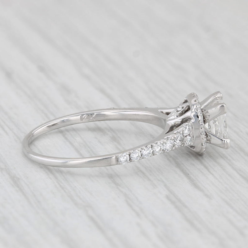 Scott Kay 1.42ctw Princess Diamond Halo Engagement Ring 14k Gold Size 8 EGL USA