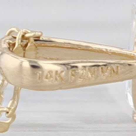 Assher Square Cubic Zirconia Pendant Necklace 14k Gold 16" 18" Mirror Chain