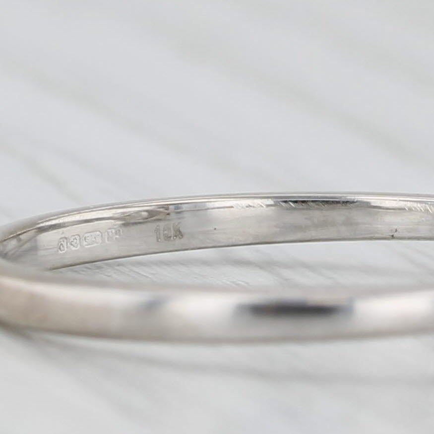 Light Gray 0.45ct Round Brilliant Solitaire Engagement Ring 10k White Gold Size 8