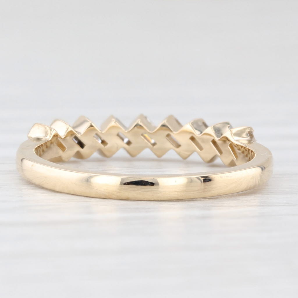 Light Gray New 0.38ctw Diamond Wedding Band 14k Gold Stackable Anniversary Ring Size 6.5