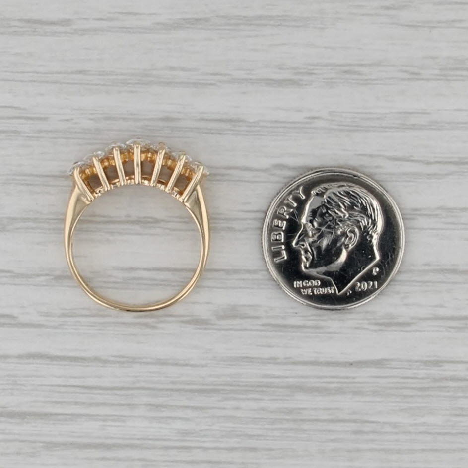 0.87ctw Marquise Diamond Ring 14k Yellow Gold Stackable Wedding Size 4.75