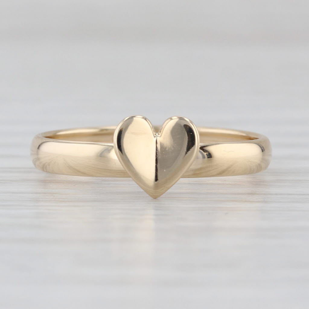 Heart Ring 14k Yellow Gold Size 7-7.25 Stackable