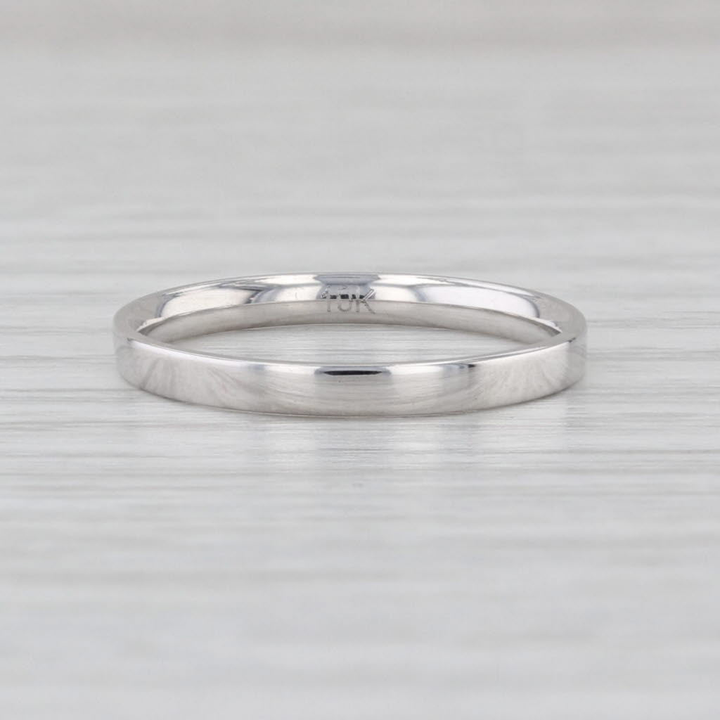 Classic White Gold Band 10k 2mm Size 5.5 Wedding Ring Stackable