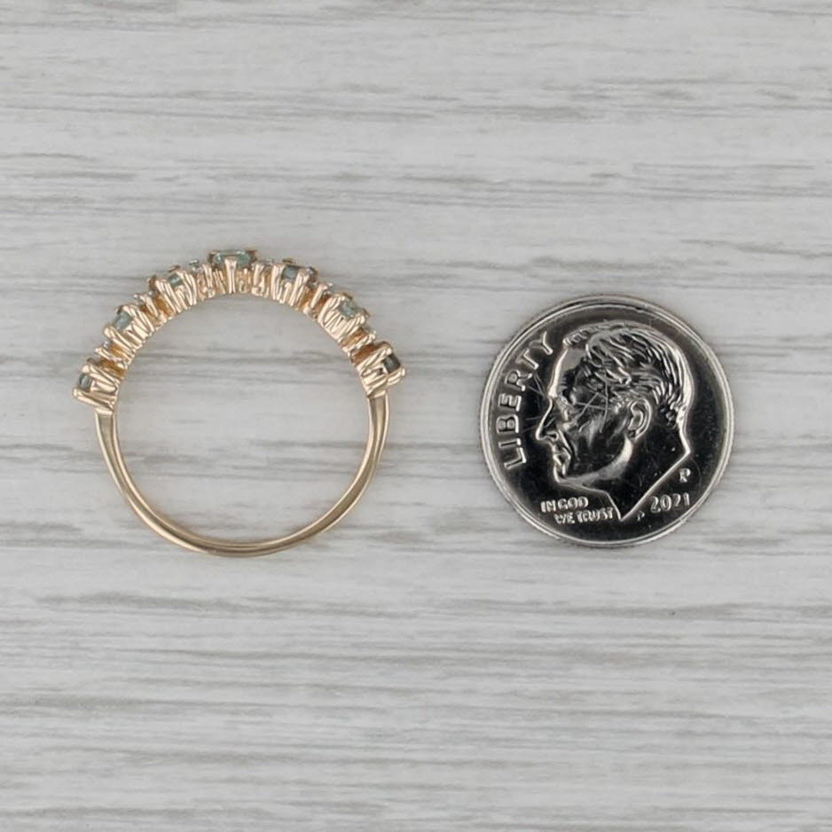 0.70ctw Zircon Alexandrite Contoured Ring Guard 10k Yellow Gold Size 7 COA