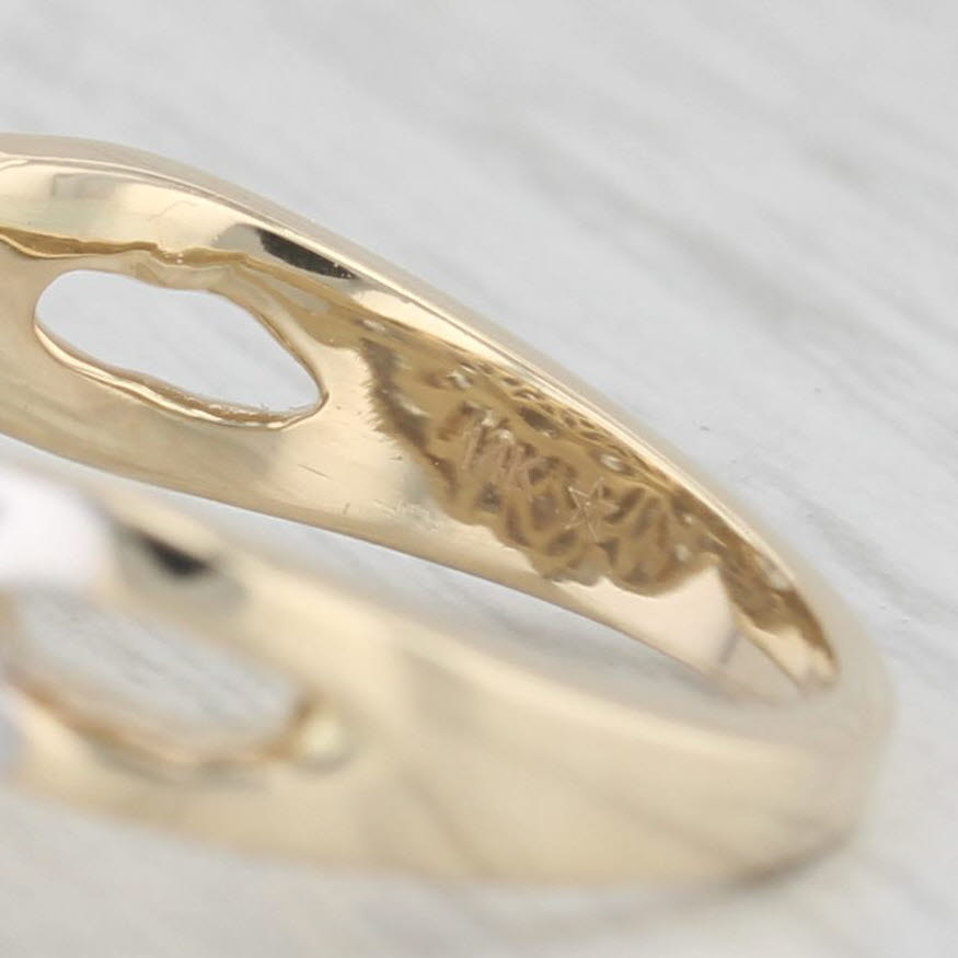 Light Gray 1.03ctw Diamond Ring 14k White Yellow Gold Size 7 Engagement