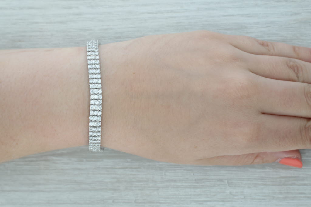 8ctw Diamond Tennis Bracelet 18k White Gold 7" 7mm