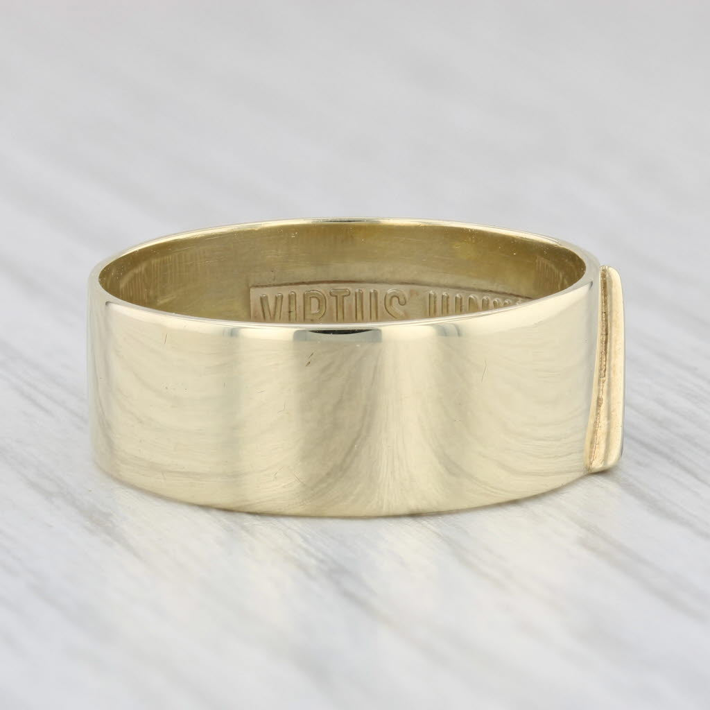Light Gray Masonic 14th Degree Yod Ring 14k Yellow Gold Size 10.75 Scottish Rite Band