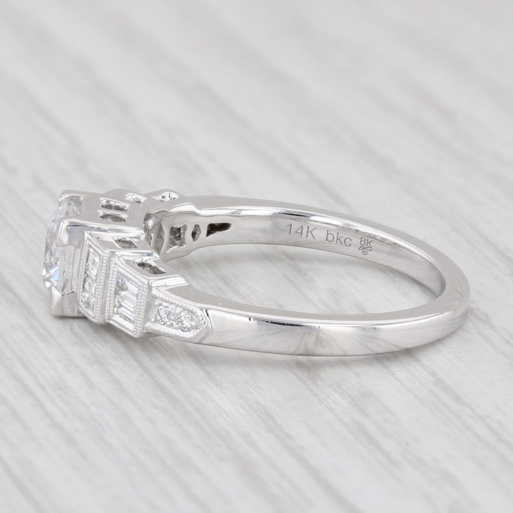 Light Gray New Round Semi Mount Engagement Ring Diamond 14k Gold Size 6.75 Beverley K