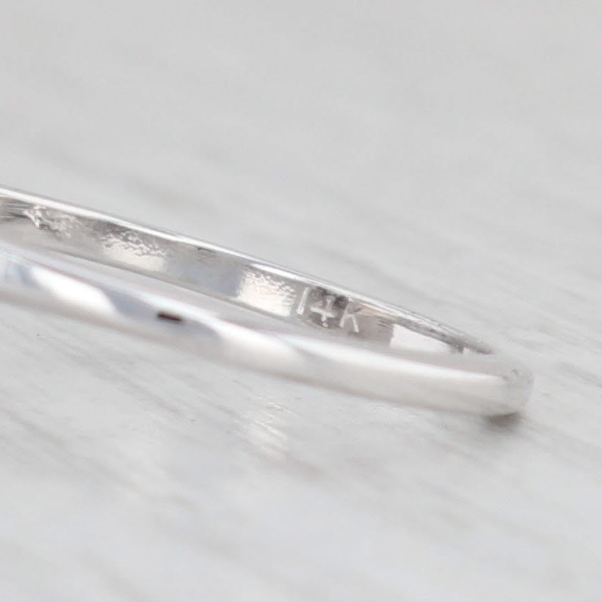 Light Gray 0.39ctw Diamond Cluster Ring 14k White Gold Size 5.5 Engagement