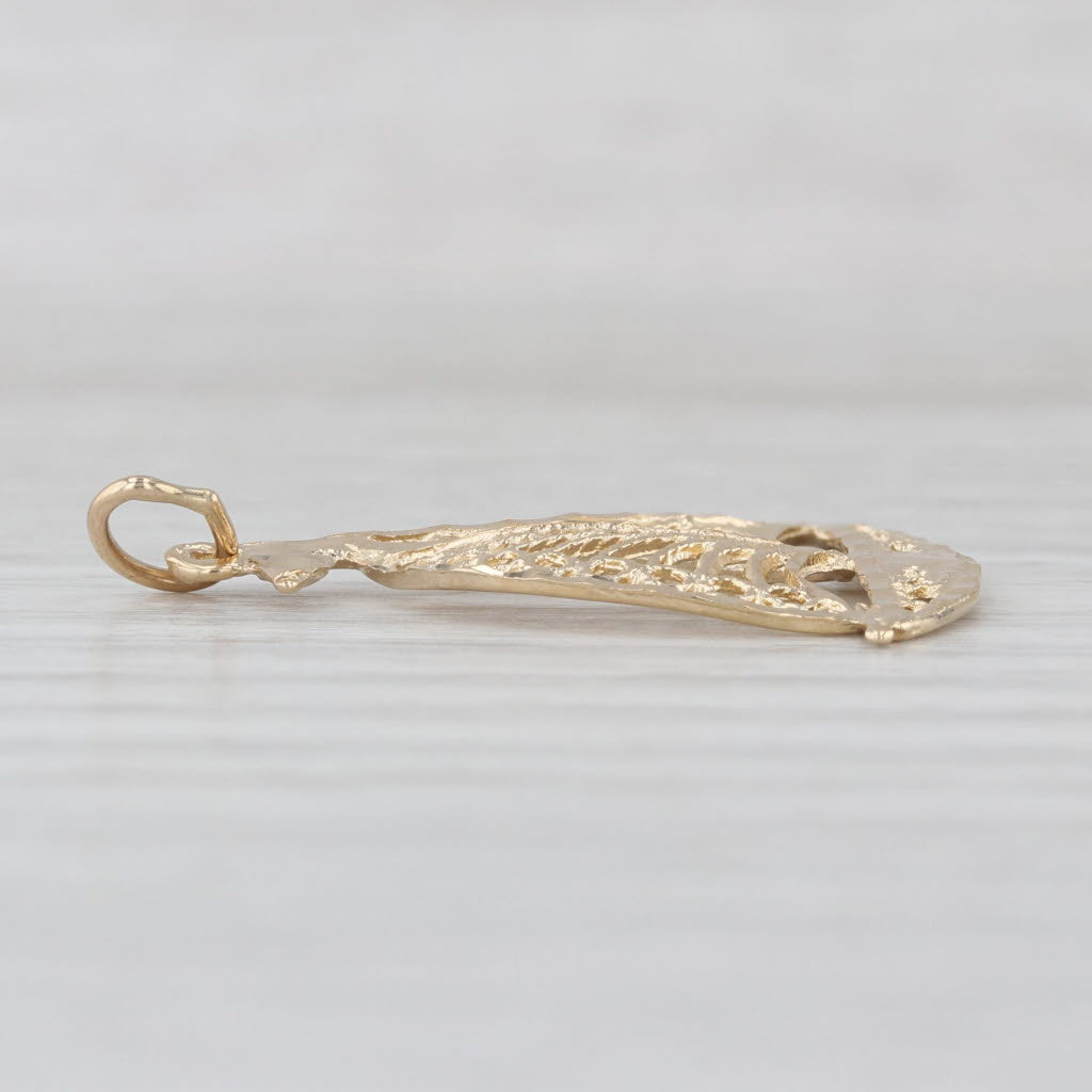 Sailboat Charm 14k Yellow Gold Nautical Pendant